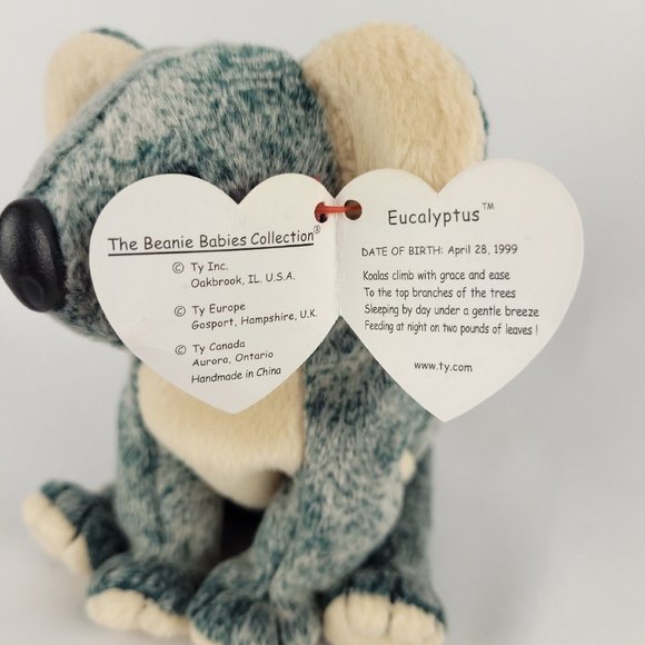 TY Beanie Babies Eucalyptus Koala Bear 1999 With Tag Beanie Baby - Picture 7 of 9
